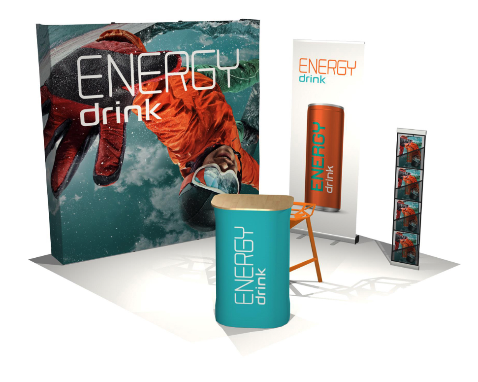 Kiosque portable Energy Drink avec comptoir personnalisé